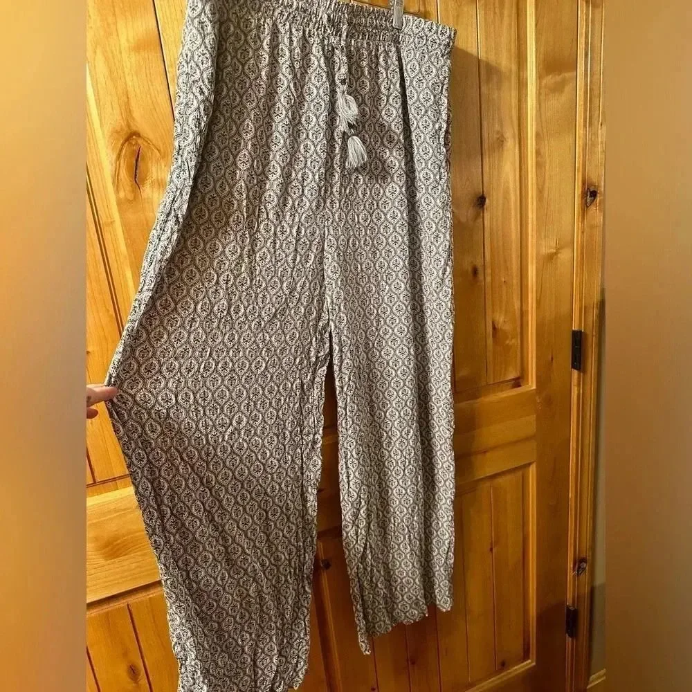 Knox Rose NWOT Women's Mid-Rise Wide Leg Flowy Pants - Picture 7 of 8